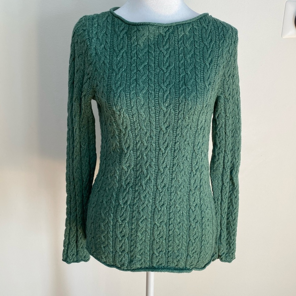 Lauren Ralph Lauren Green Cable Knit Sweater
